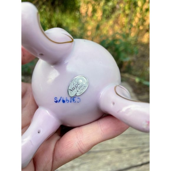 Vintage 1950s Porcelain Egg Shaped Footed  Vase planter Napco Handpainted - Picture 3 of 10